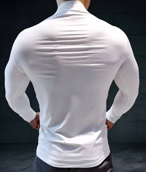 Velocity™ Pro Mock-Neck Compression Top - Arctic White